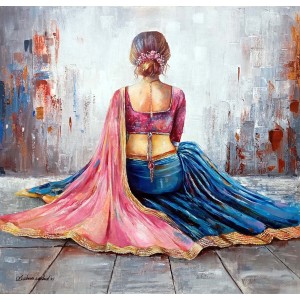 Sabeen Rashid, 24 x 24 Inches, Acrylic on Canvas, Figurative Painting, AC-SBRS-028